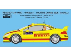Decal – Peugeot 307 WRC Tour de Corse 2006 - G.Galli 1/43